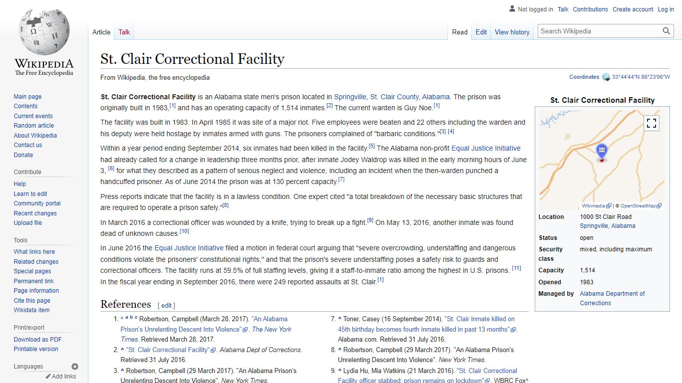 St. Clair Correctional Facility - Wikipedia