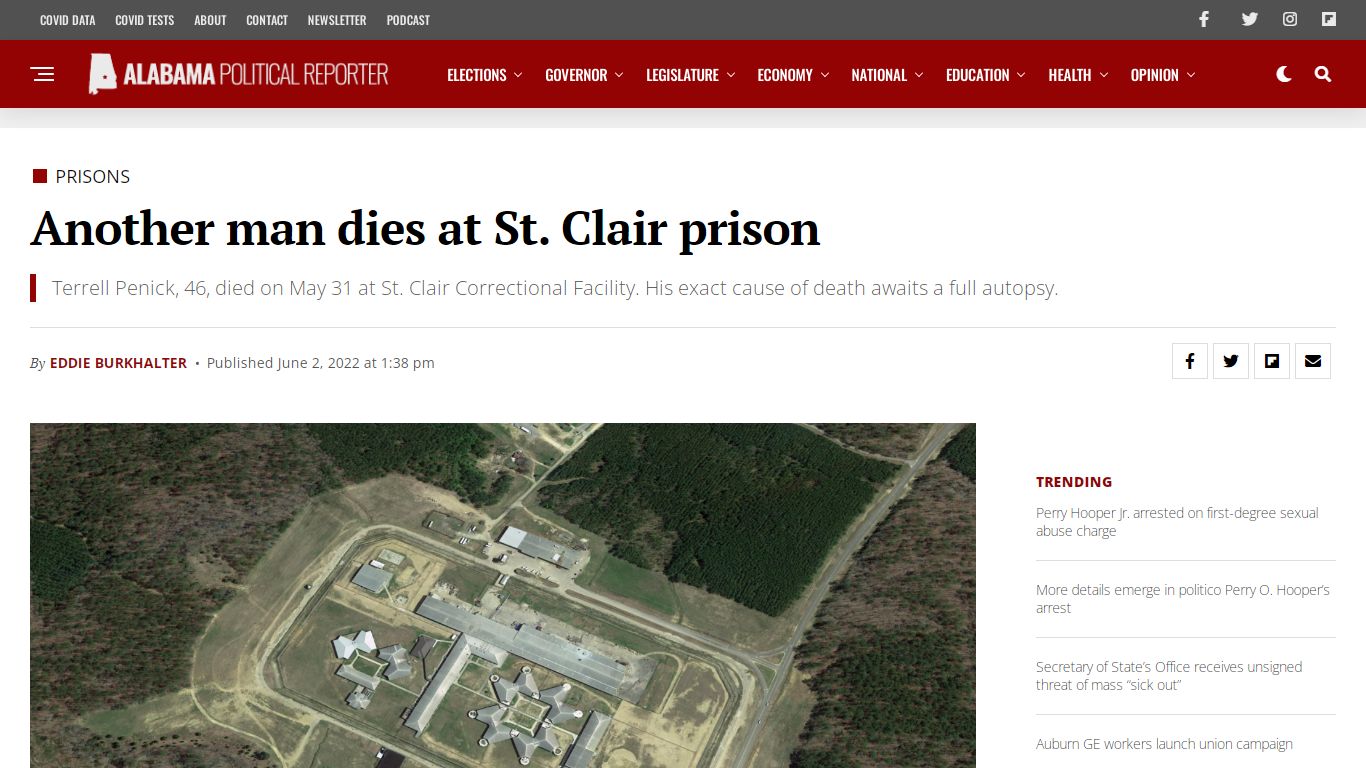 Another man dies at St. Clair prison - Alabama Political Reporter